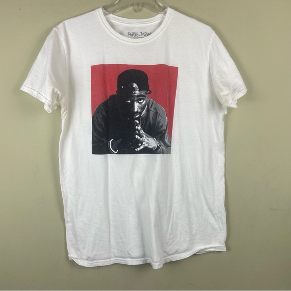 Tupac Shakur Poetic Justice Graphic Tee T-shirt Mens Size Large 100% cotton - Picture 3 of 7